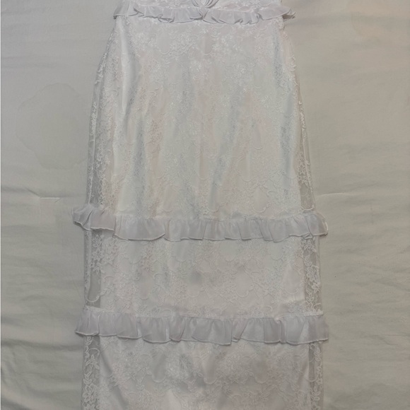 Bebe Smock Ruffle Maxi Dress - Picture 10 of 11